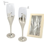 25 Pezsgőspohár Készlet - 25. évfordulóra