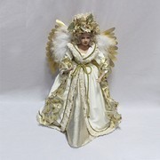 Arany Alberon Világító Zenélő Porcelánangyal 61 cm