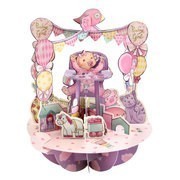 Baby Girl Pirouettes 3D Képeslap - Baby Girl