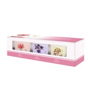 Három darabos gyertya készlet - Flower Garden