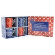 Indian Textiles Porcelánbögre Készlet 4db