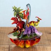 Jurassic Dinosaurs Pirouettes 3D Képeslap - Jurassic Dinosaurs