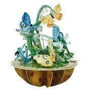 Pillangó & Sziatkötő Pirouettes 3D Képeslap - Pillangó & Szitakötő