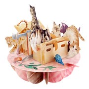 Purrrfect Parcel Pirouettes 3D Képeslap - Purrrfect Parcel