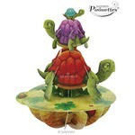 Teknős Pirouettes 3D Képeslap - Teknős