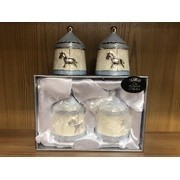 Világoskék Ezüstözött Körhinta Fog- és Tincstartó