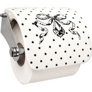 WC-papírtartó Fekete és fehér kollekció - Fürdőszoba