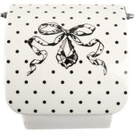 WC-papírtartó Fekete és fehér kollekció - Fürdőszoba