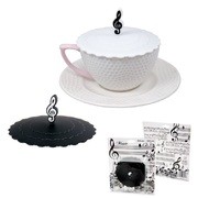 Fekete Szilikon bögre tető - Zenei kollekció